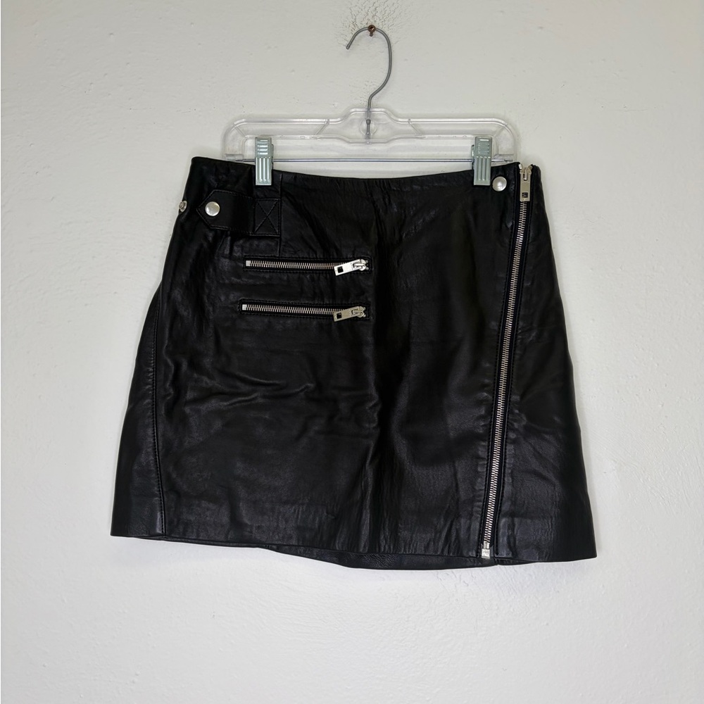 Rag & Bone Black Zippered Mini Skirt